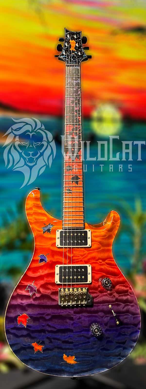 PRS Private Stock 10297 Cu24 Falling Leaves Oceanside Sunset 0357706