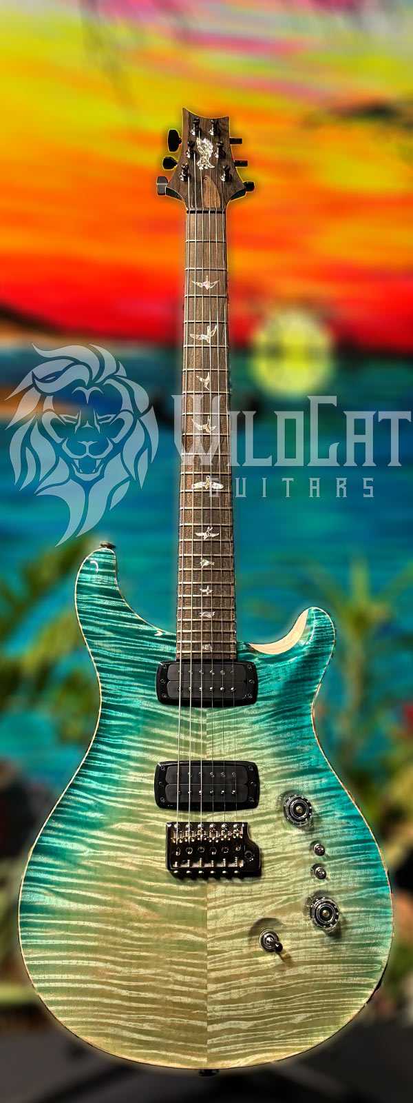 PRS Private Stock 11571 Cu24-08 Flame Top Bahamian Blue Dragon’s Breath 0389475