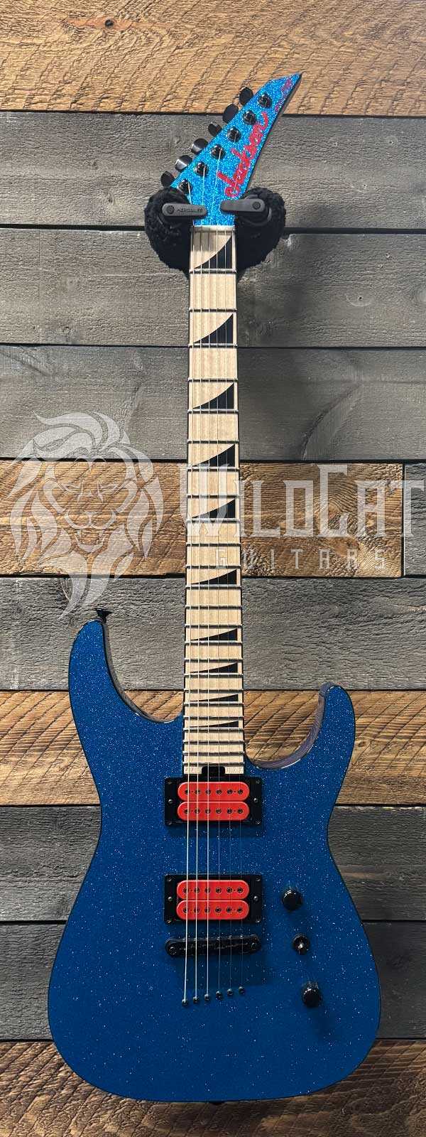 Jackson Custom Shop Soloist SL2H HT Blue Sparkle with Red Pups J11177