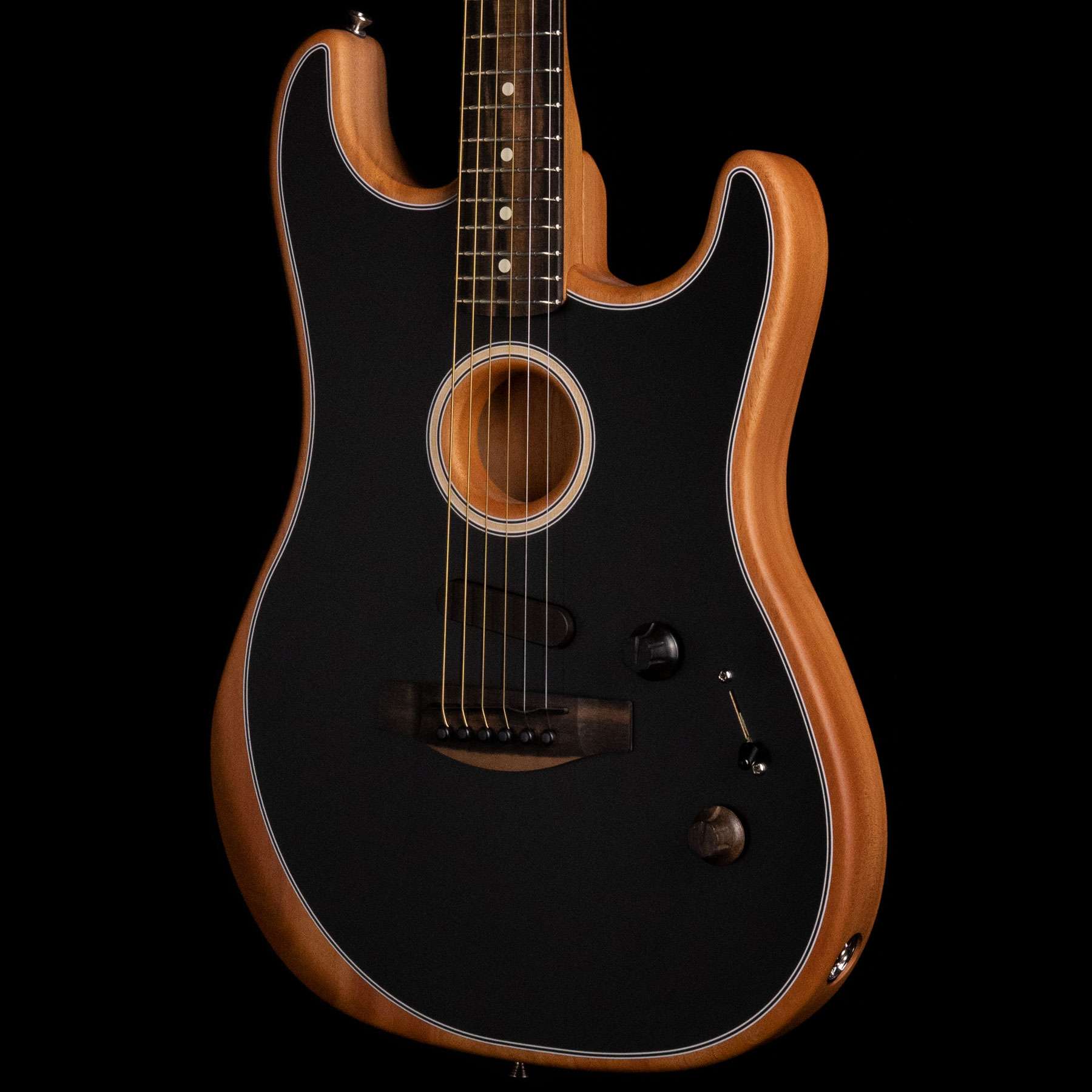 Fender acoustasonic deals stratocaster black