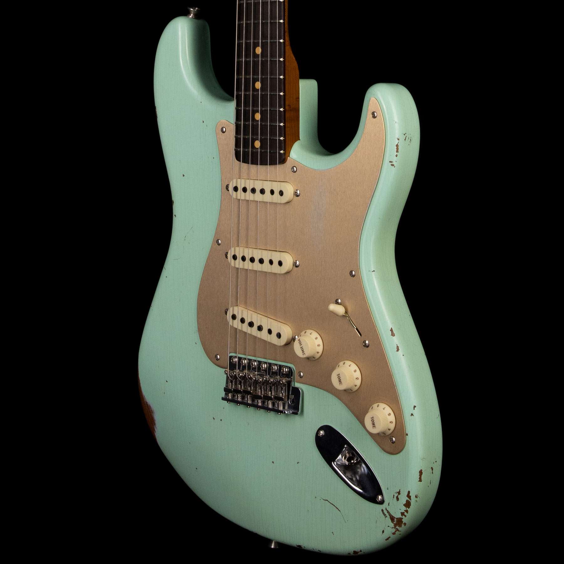 Fender Custom Shop 1960 Stratocaster Relic Roasted Body And Neck Surf Green Wildcat Guitars