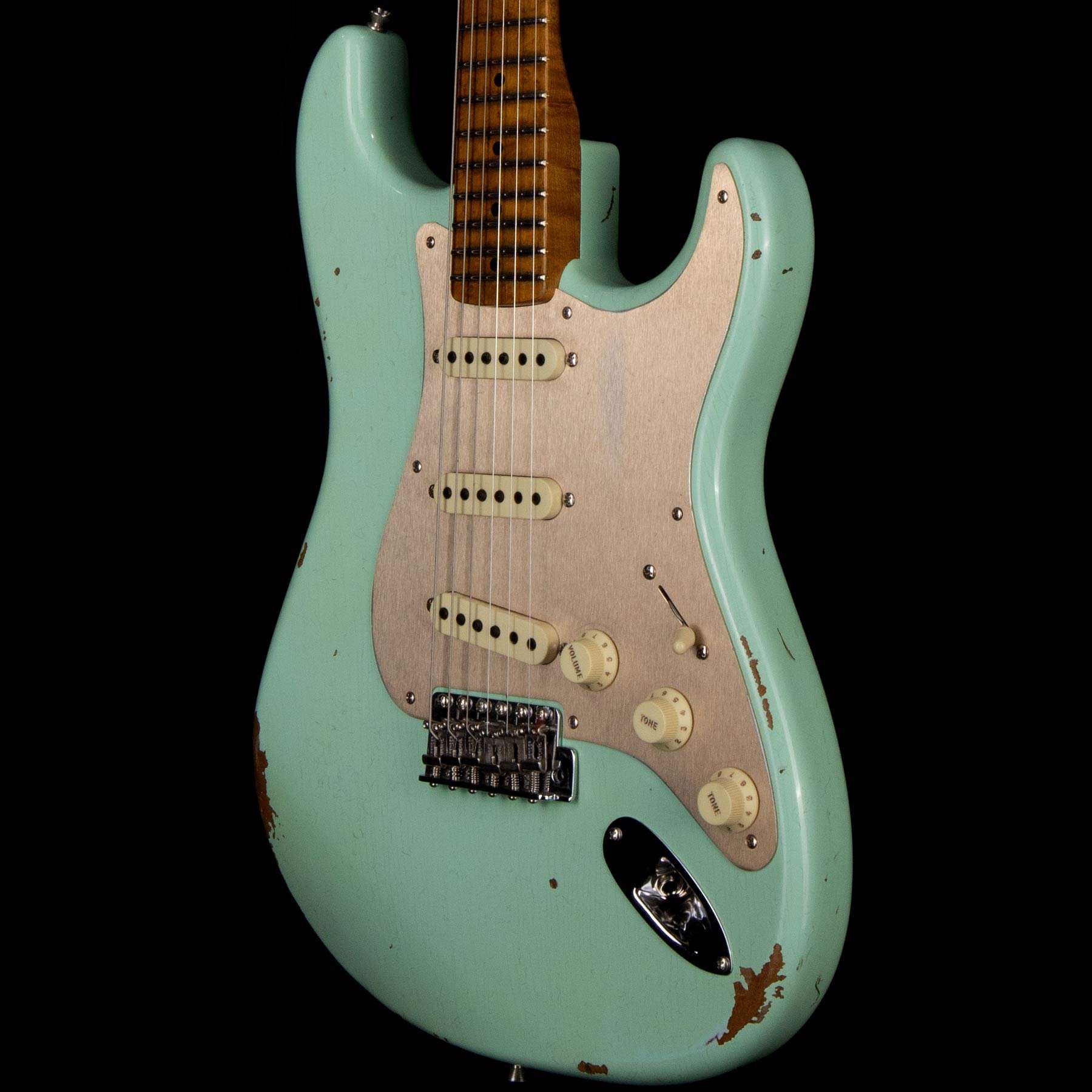 Fender Custom Shop 1956 Stratocaster Roasted Relic 3A Birdseye Maple Neck  Surf Green