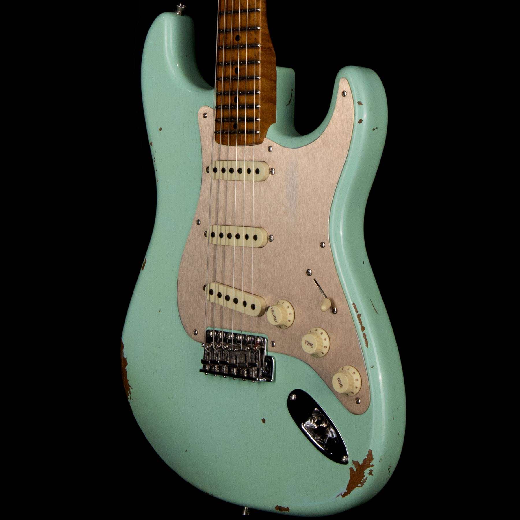 surf green stratocaster maple neck