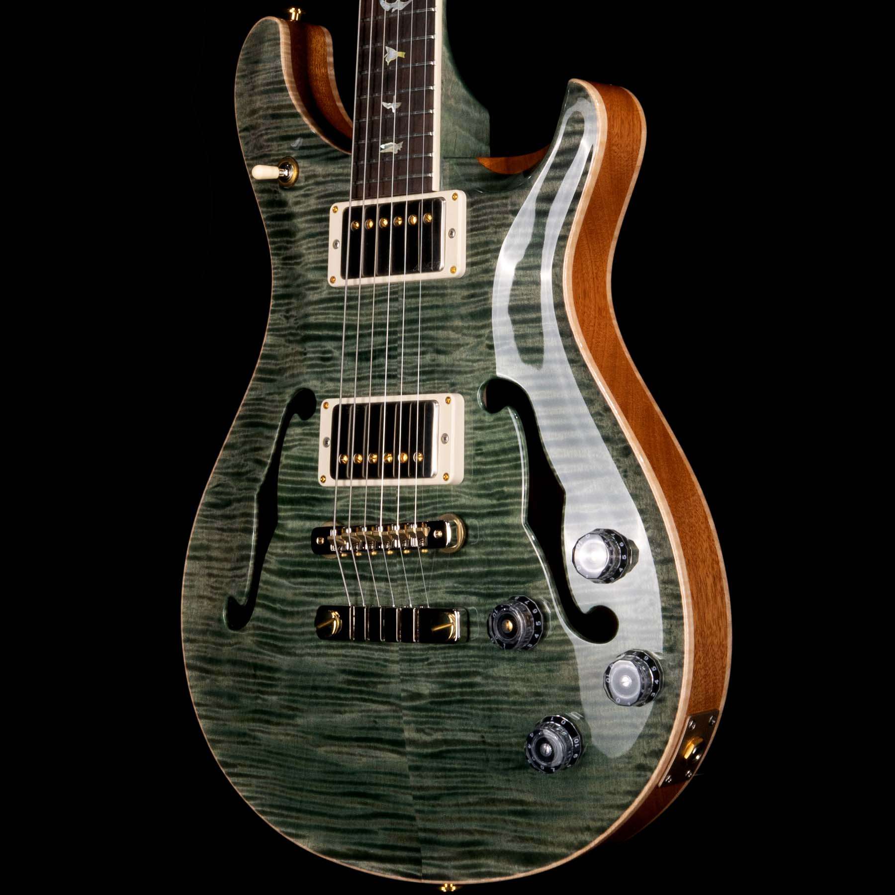 PRS Wood Library McCarty 594 Hollowbody II Flame Maple 10 Top Trampas Green  - WildCat Guitars