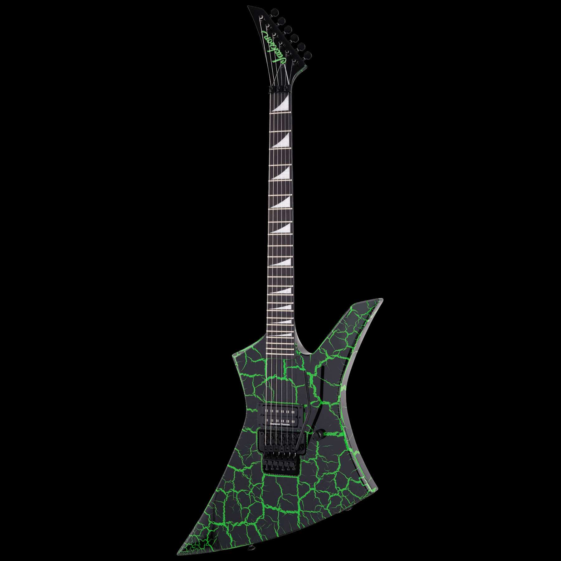  Jackson Pro Series Signature Brandon Ellis Kelly 6-String,  Ebony Fingerboard, Poplar Body, and Through-Body Maple Neck Electric Guitar  (Right-Handed, Green Crackle) : Musical Instruments