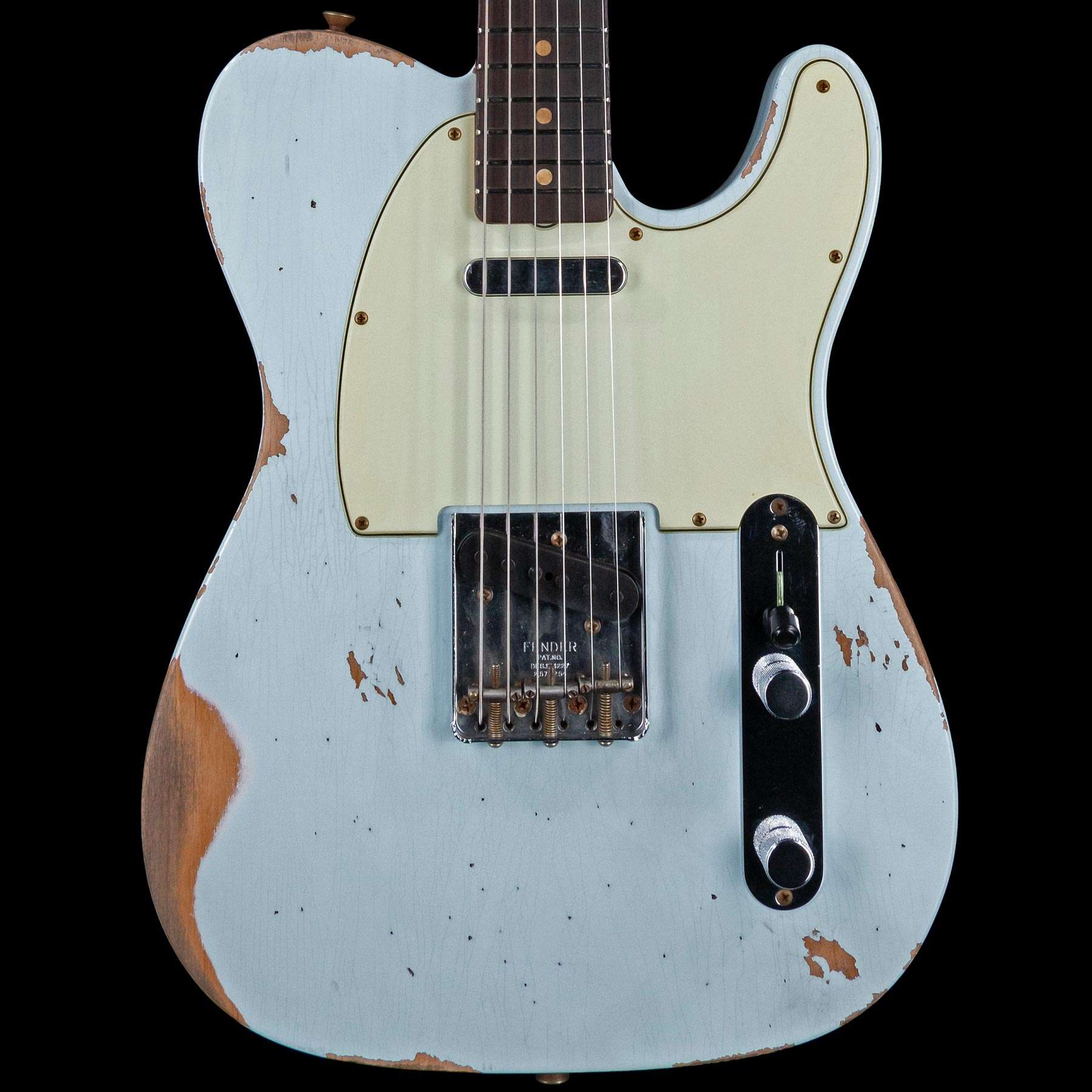 Fender Custom Shop 1963 Telecaster Heavy Relic Rosewood Board Faded Sonic  Blue