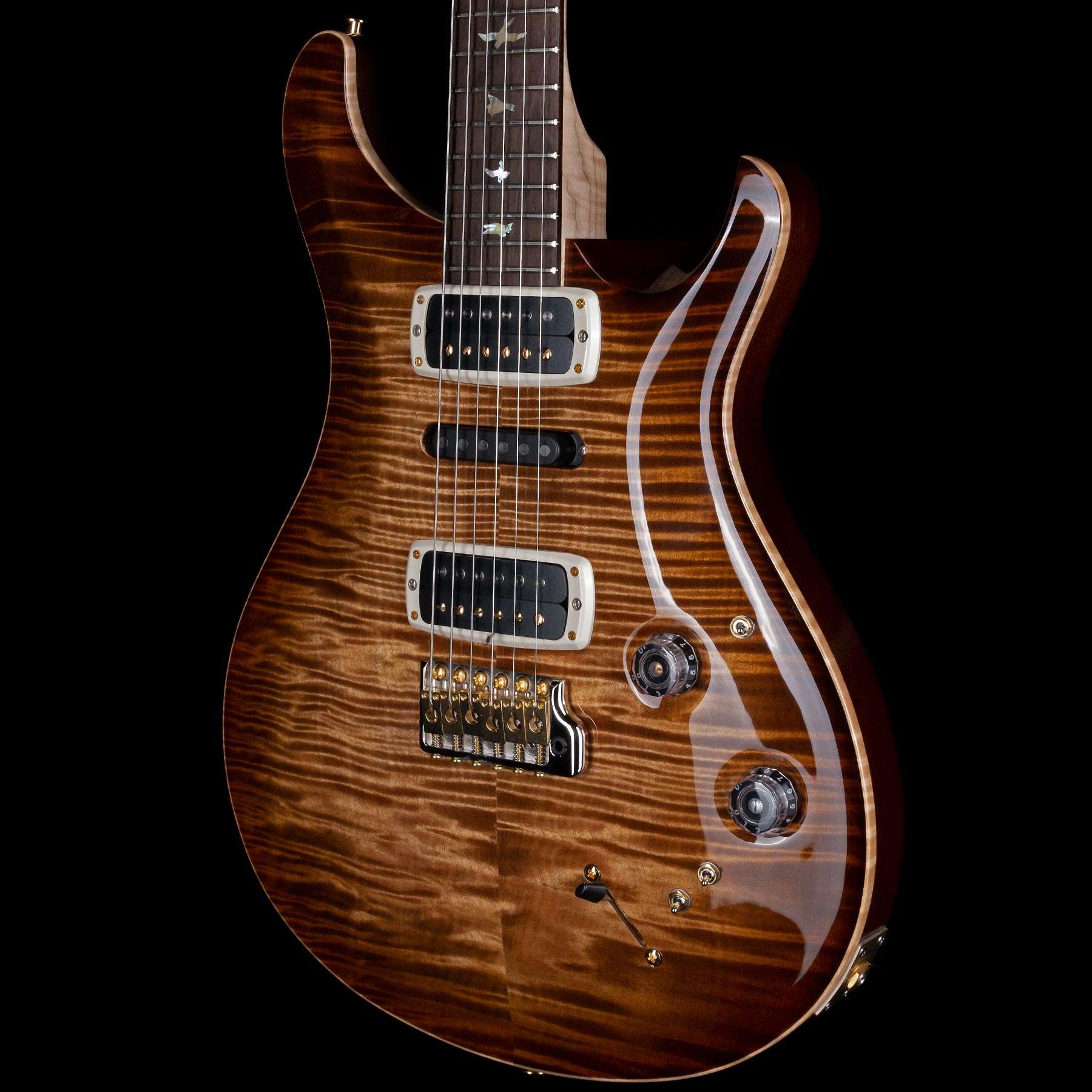 PRS Modern Eagle V 10 Top Flame Brazilian Fretboard Pattern Neck Carve ...