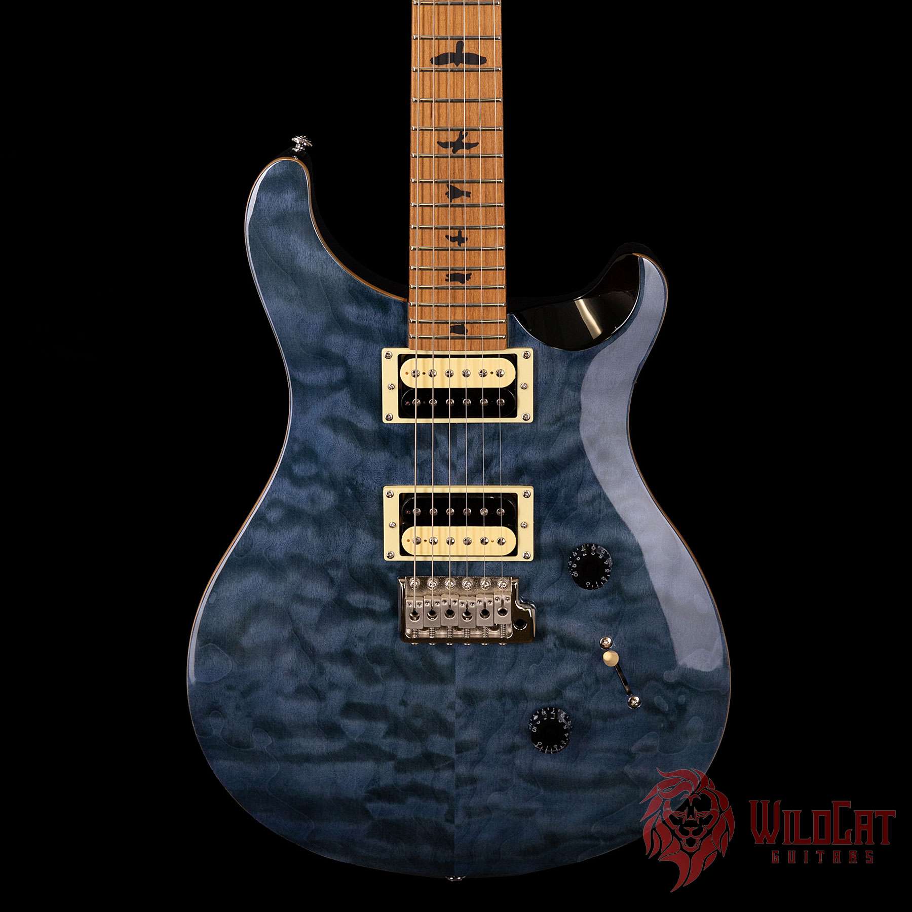 prs se custom 24 roasted maple whale blue