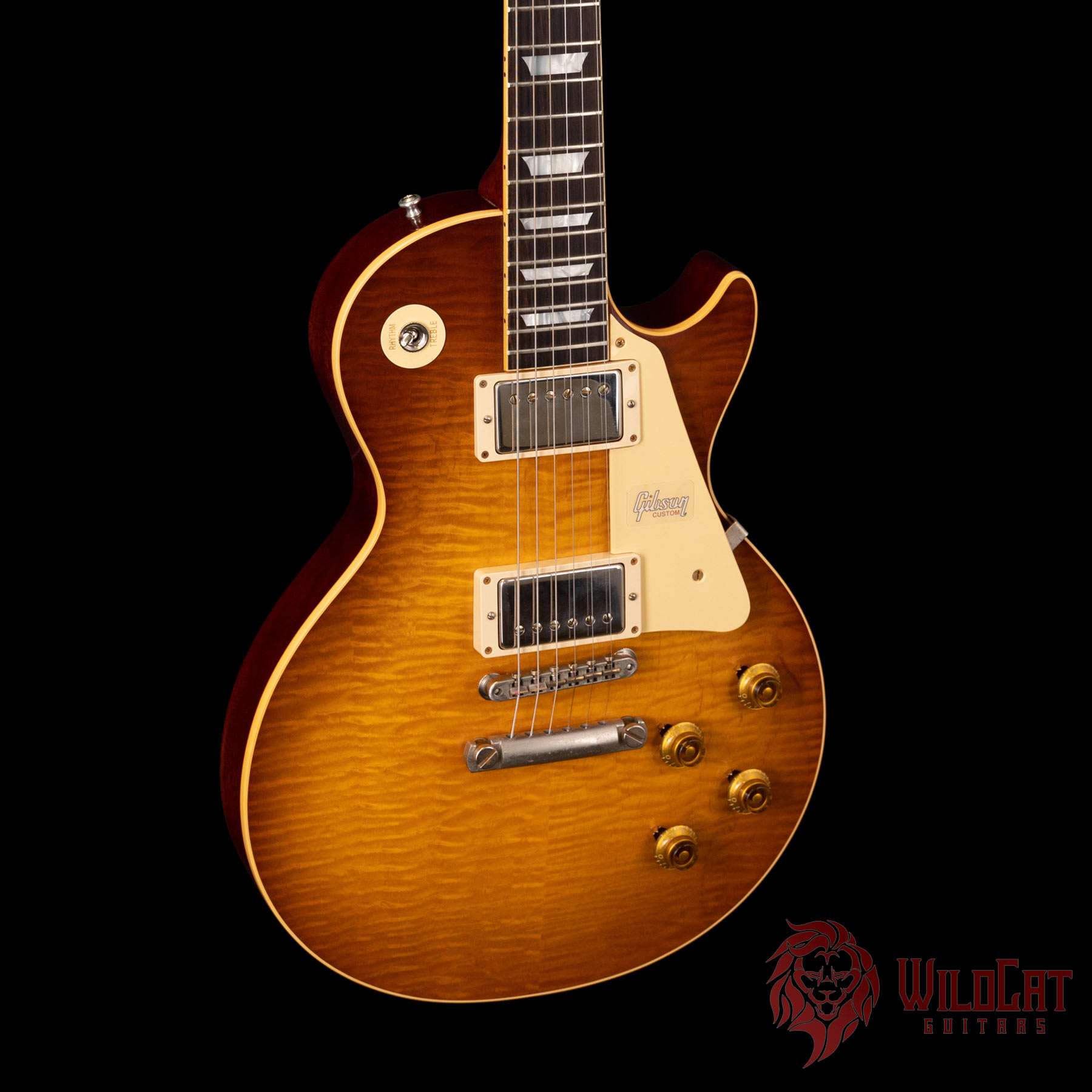 Gibson Custom Shop Tom Murphy Painted 1959 Les Paul Standard with Brazilian  Fretboard VOS Weak Teaburst