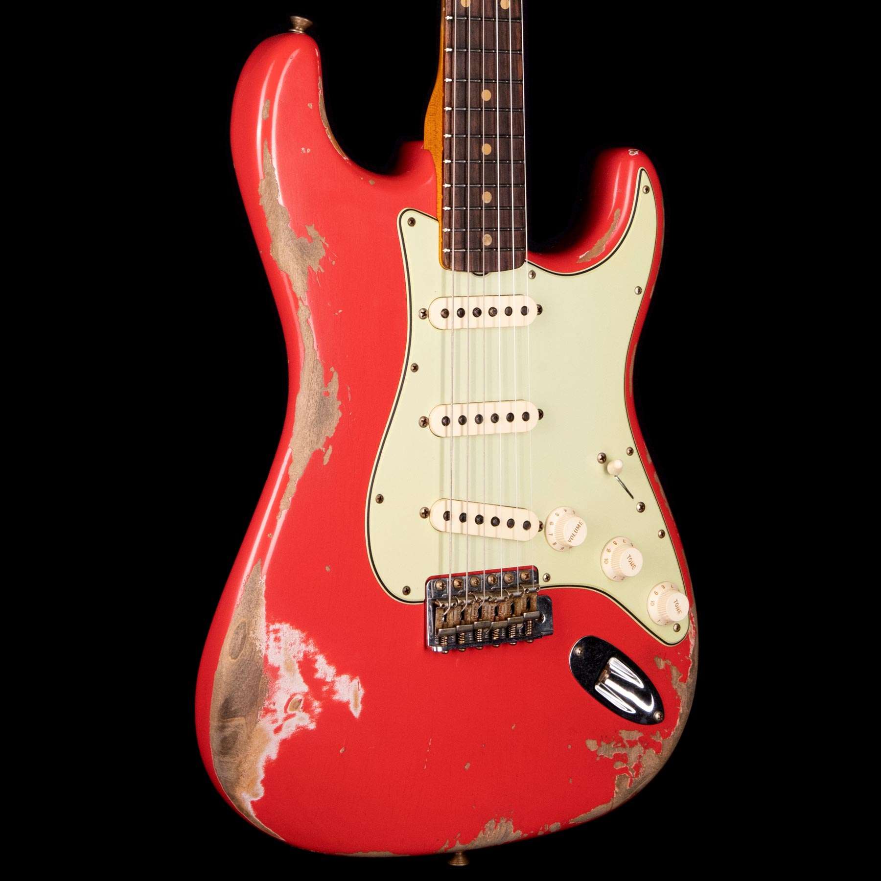 oxiderer stave barndom Fender Custom Shop 1963 Stratocaster Heavy Relic Fiesta Red - WildCat  Guitars